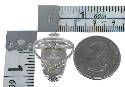 Turquoise Southwest Genuine Sterling Silver Ring Size 5-3/4 QX86737